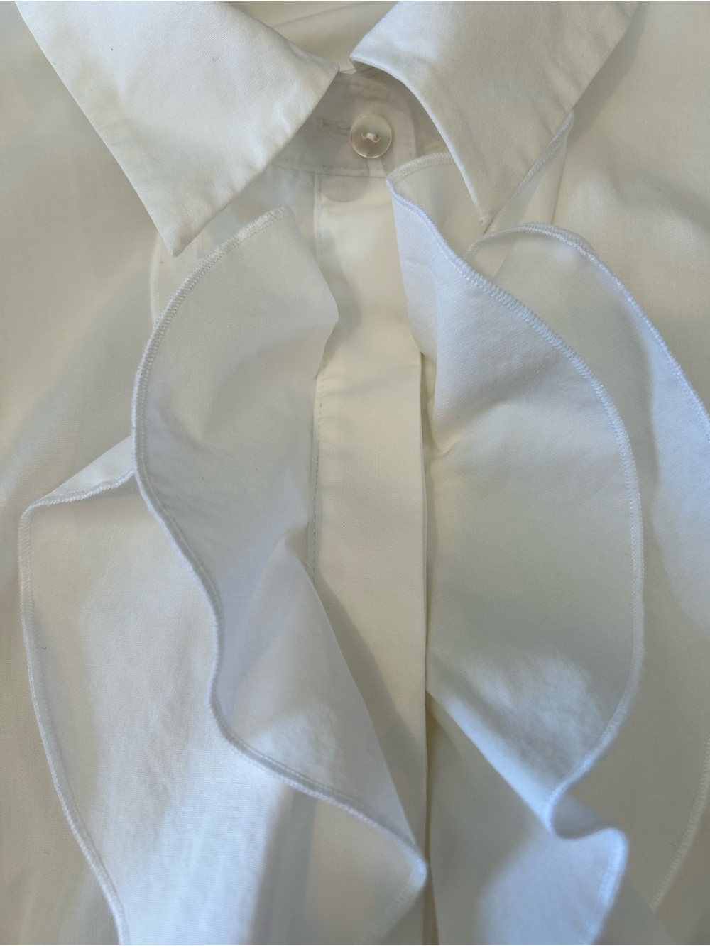 Magaschoni Ruffle-Front Shirt - Picture 4 of 9